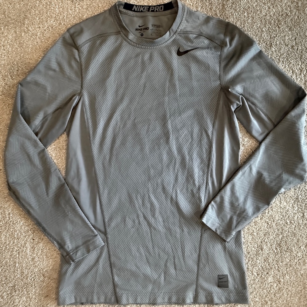 Nike Pro Gray Long Sleeve Shirt